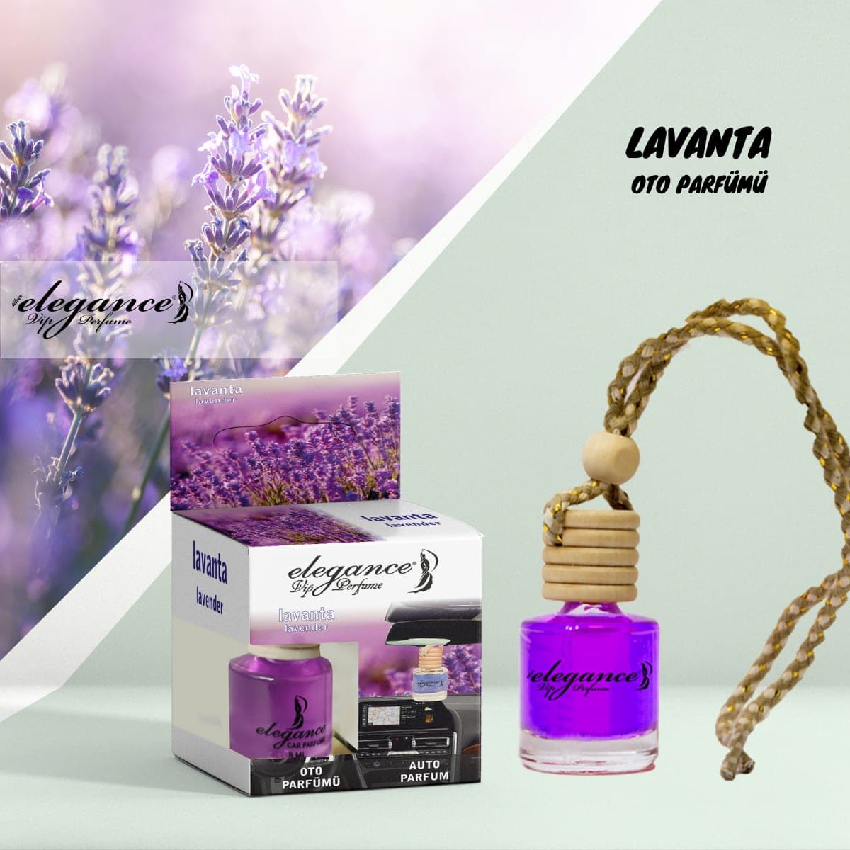 Lavanta Bambu Kapaklı Oto Kokusu