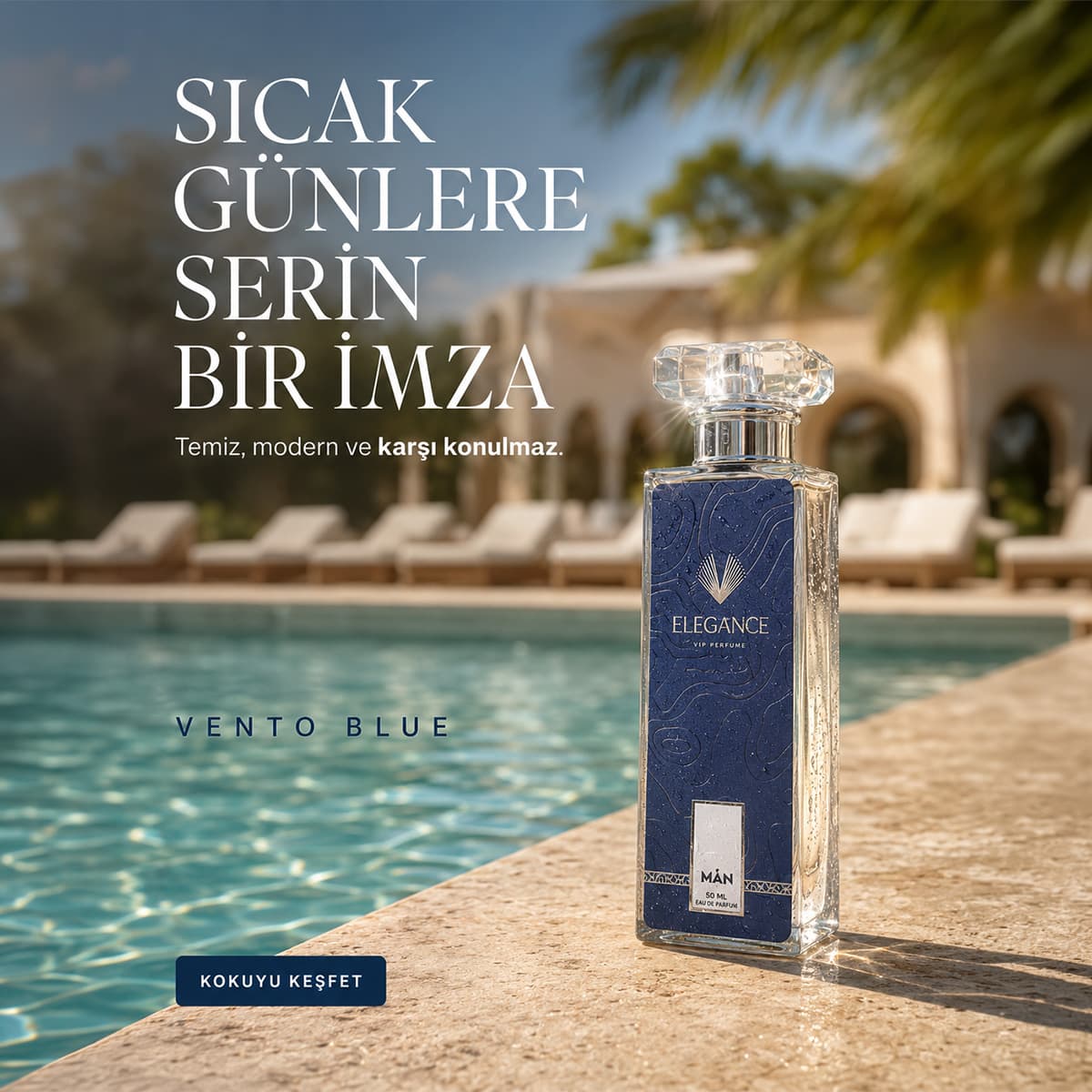 Vento Blue Erkek Parfümü 50 ml – Ferah Aromatik ve Odunsu