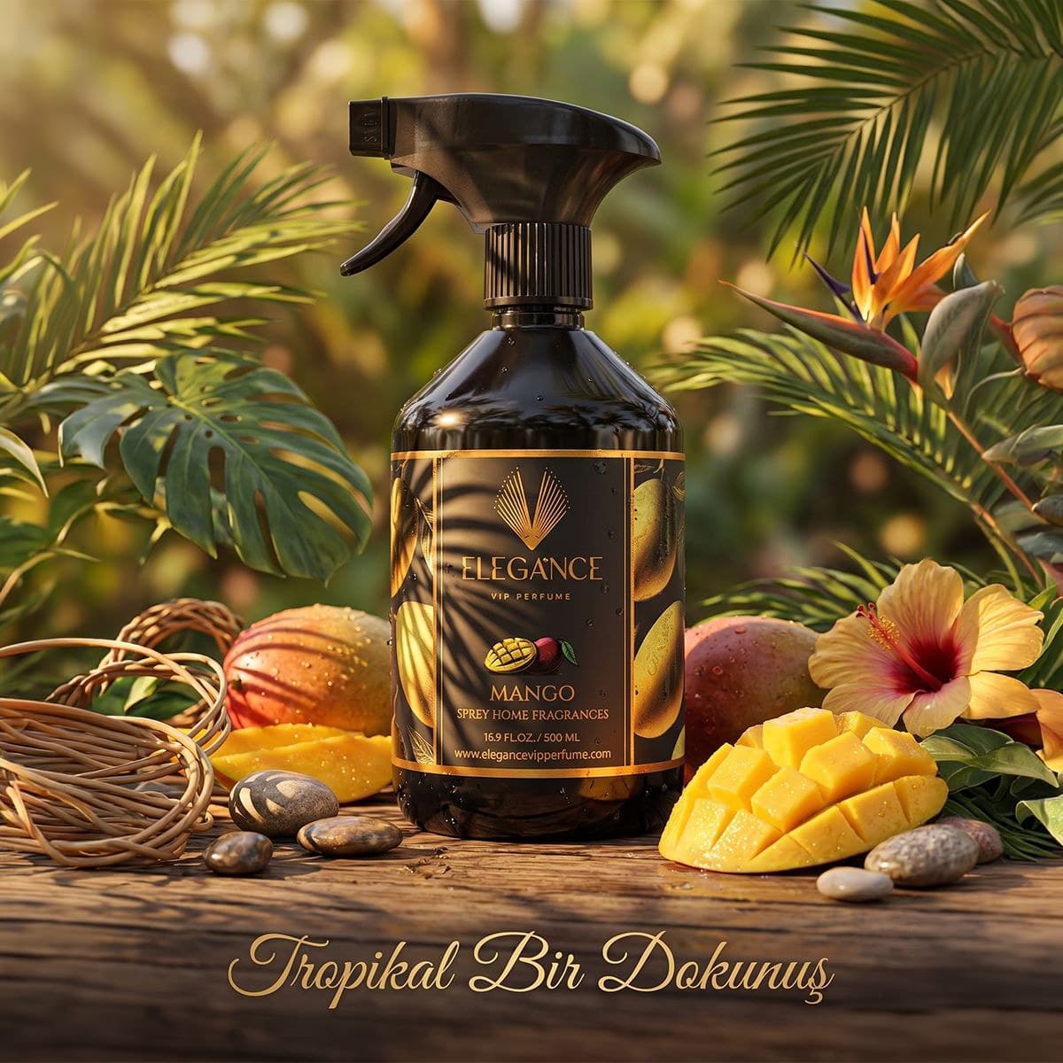 Mango Oda ve Ortam Kokusu Sprey 500 ml – Egzotik, Tatlı ve Yüksek Performanslı Koku | Elegance Home Fragrance