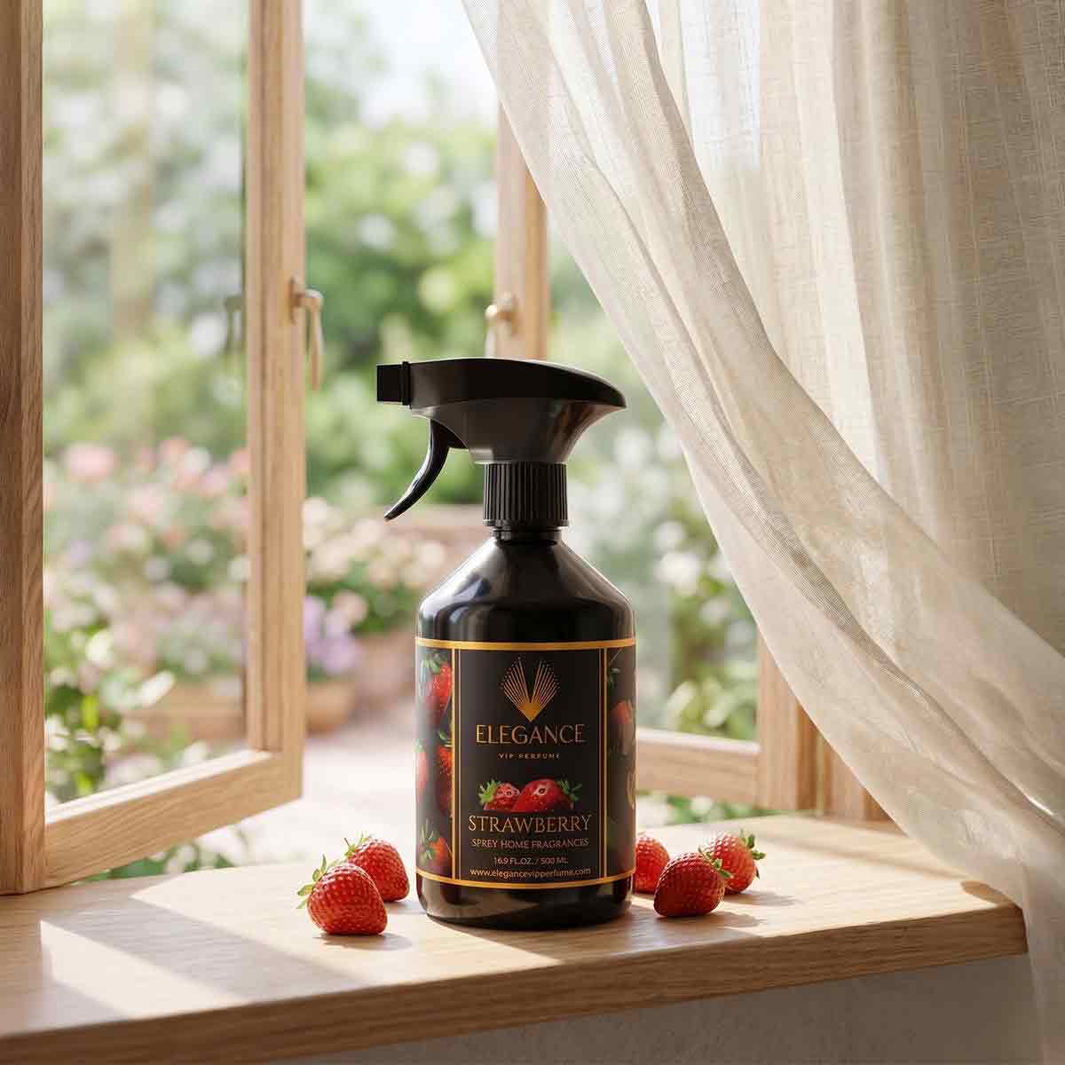 Çilek Kokulu Oda Spreyi 500 ml – Tatlı ve Kalıcı Meyvemsi Ferahlık | Strawberry Elegance Home Fragrance