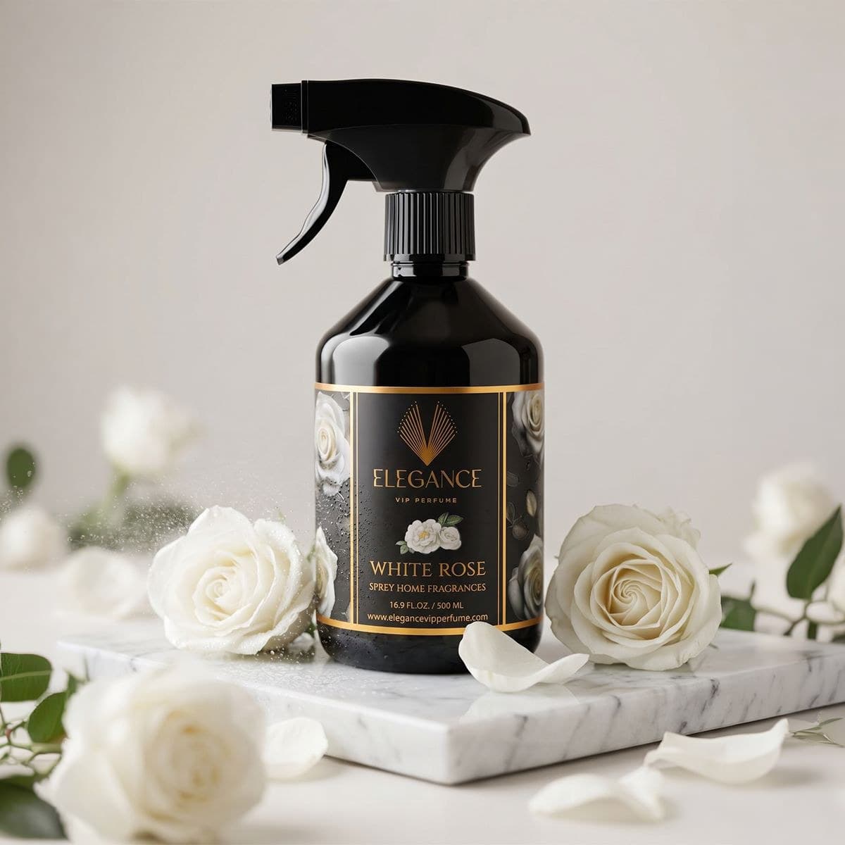 Beyaz Gül Oda Kokusu Sprey 500 ml – Ferah, Zarif ve Kalıcı Çiçeksi Koku | White Rose Elegance Home Fragrance