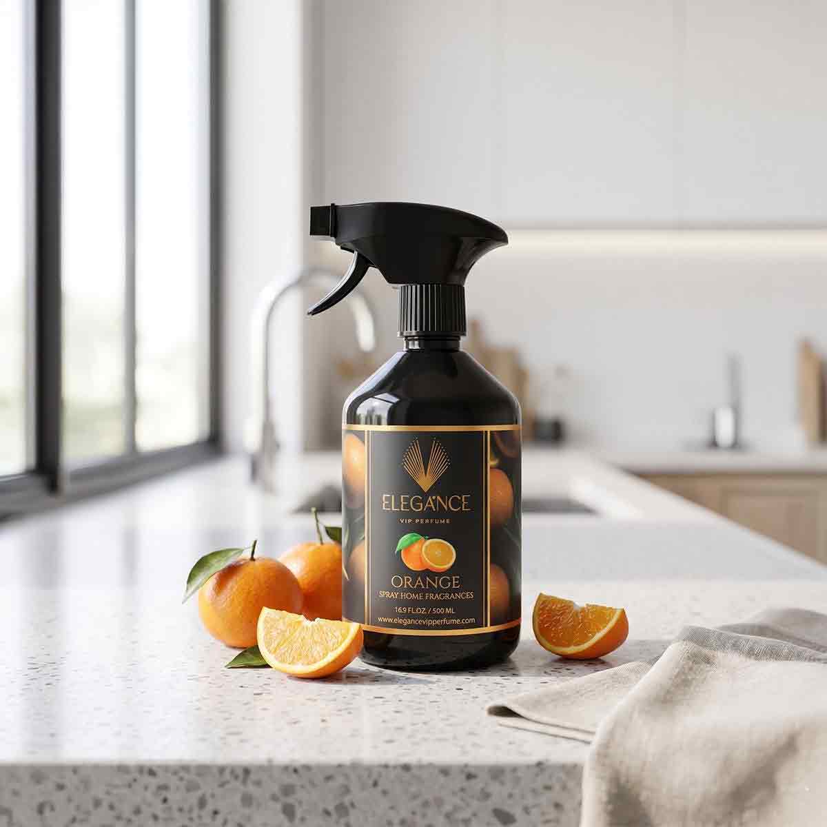 Portakal Oda ve Ortam Kokusu Sprey 500 ml – Canlandırıcı, Ferah ve Doğal Koku | Elegance Home Fragrance