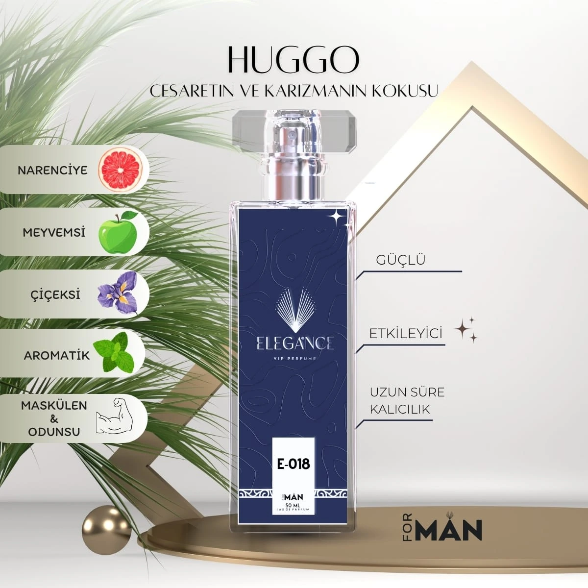 Hugo Edp 50 ml – Ferah ve Aromatik Erkek Parfümü (E-018)