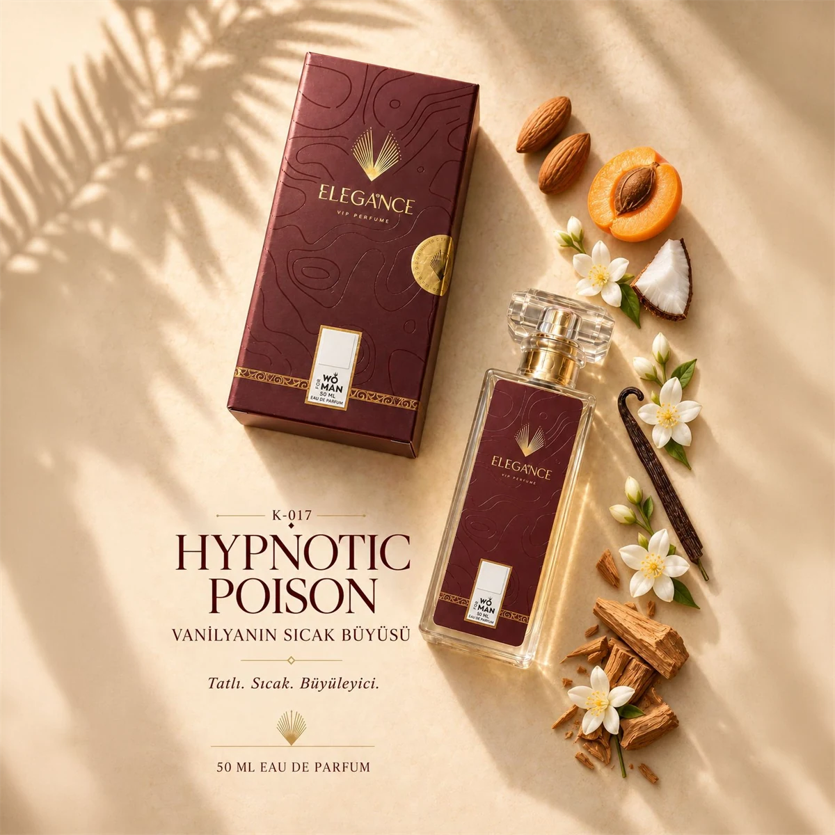 Hypnotic Poison Edp 50 ml – Tatlı, Vanilyalı ve Oryantal Kadın Parfümü (K-017)