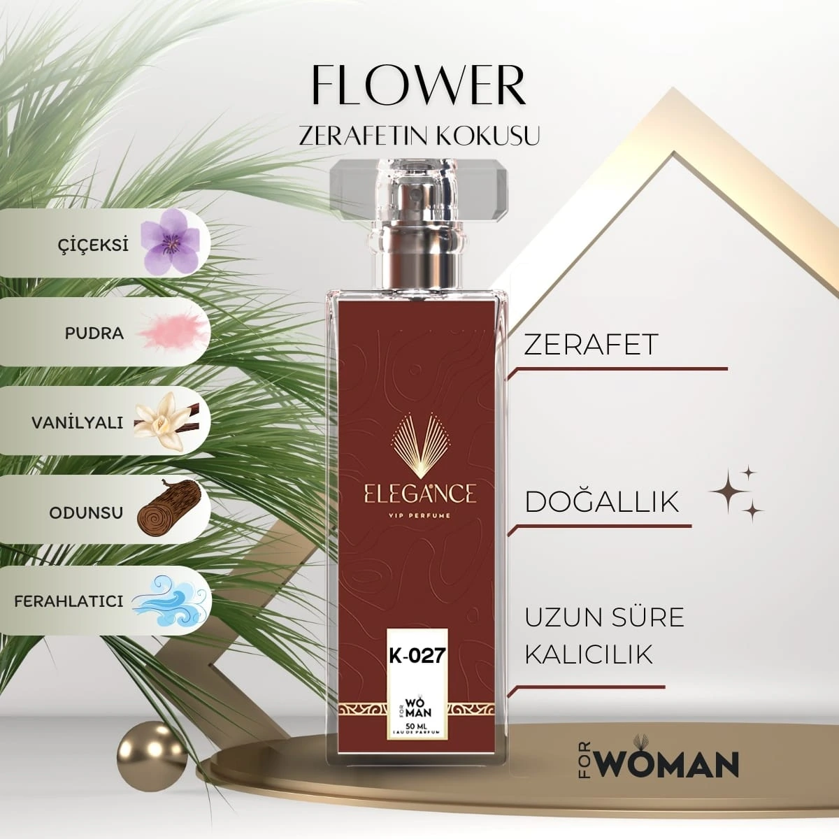 Flower Edp 50 ml – Pudralı ve Çiçeksi Kadın Parfümü (K-027)