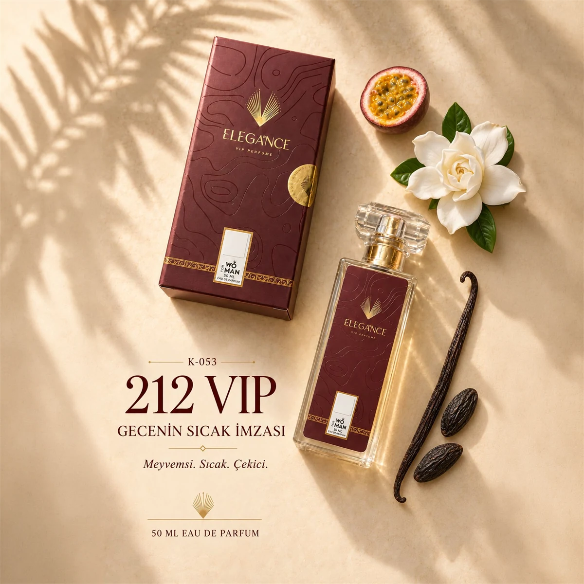 212 VIP Edp 50 ml – Meyvemsi, Tatlı ve Oryantal Kadın Parfümü (K-053)