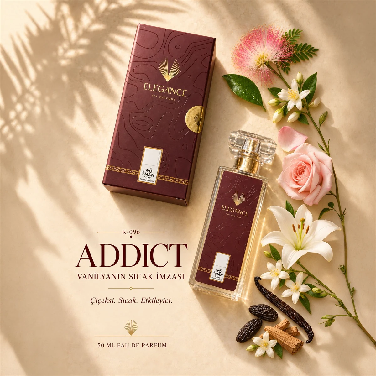 Addict Edp 50 ml – Oryantal ve Vanilyalı Kadın Parfümü (K-096)
