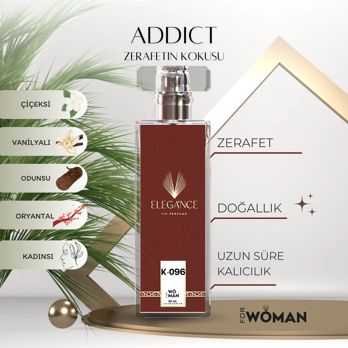 Addict Edp 50 ml – Oryantal ve Vanilyalı Kadın Parfümü (K-096)