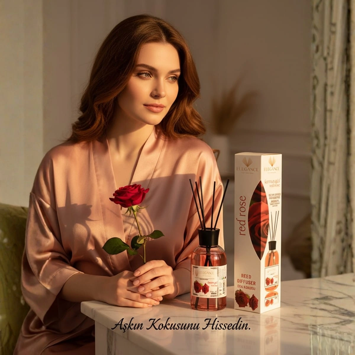 Kırmızı Gül Reed Diffuser
