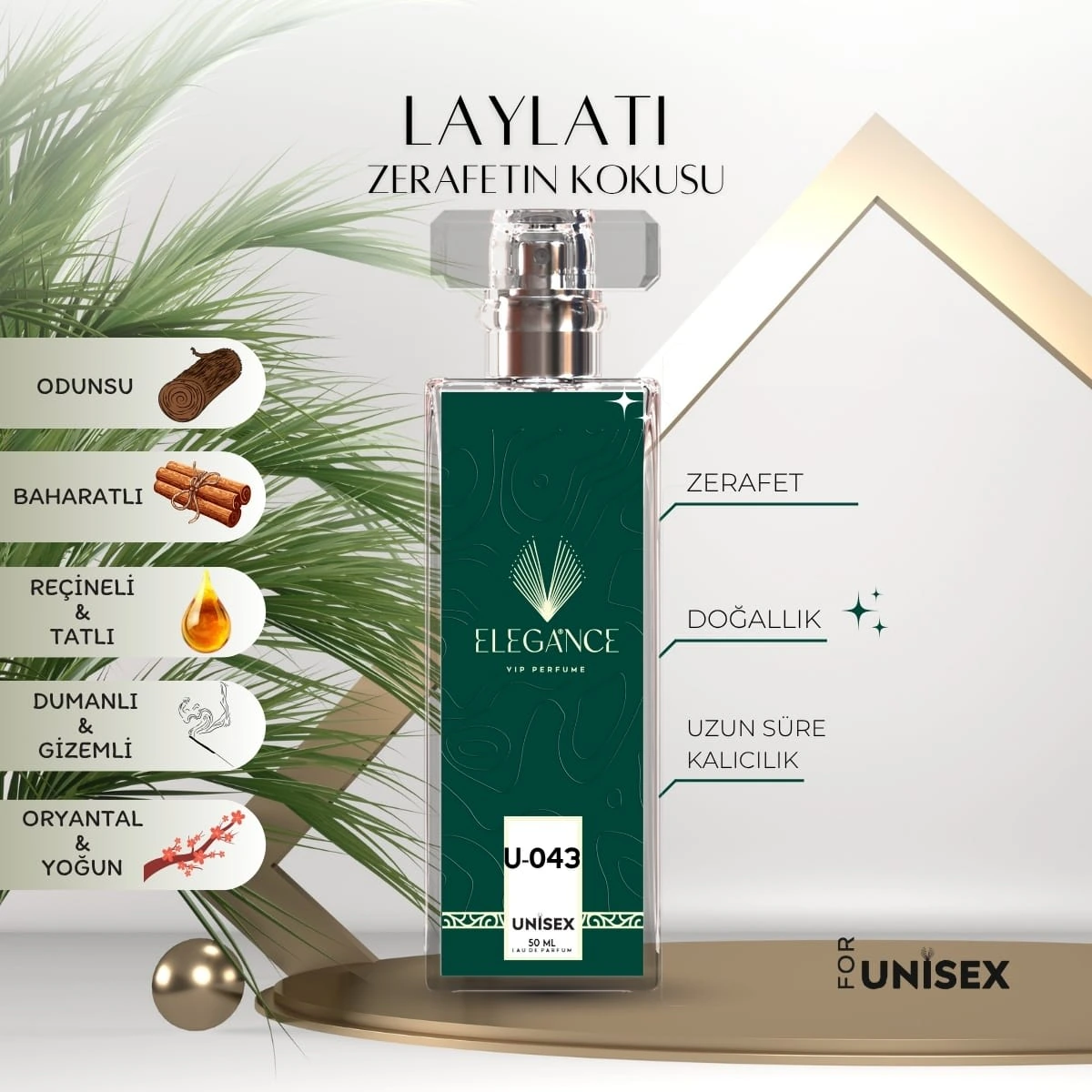 Laylati Edp 50 ml – Odunsu ve Oryantal Unisex Parfümü (U-043)