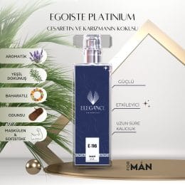 Egoiste Platinum Edp 50 ml erkek parfümü – odunsu ve aromatik koku (E-116)