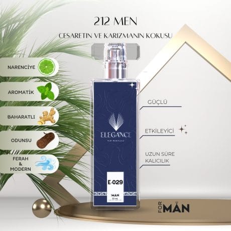 212 Men Edp 50 ml Erkek Parfümü (E-029)
