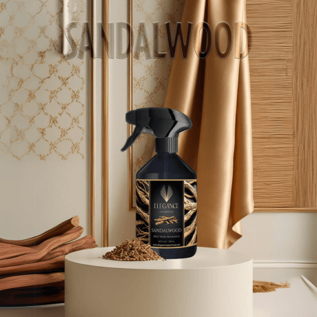 Sandal Ağacı Oda Kokusu 500 ml – Huzur Veren Lüks Dokunuş | Elegance Sandalwood Home Fragrance